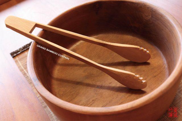 竹製料理匙(沙拉夾/麵包夾)不沾鍋可用，煎鍋料理夾/烤肉夾/烤箱夾/氣炸鍋夾