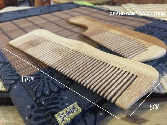 〔碳化竹梳：有手柄/無手柄款〕細緻竹梳子方便攜帶，不靜電~無上漆不傷頭皮