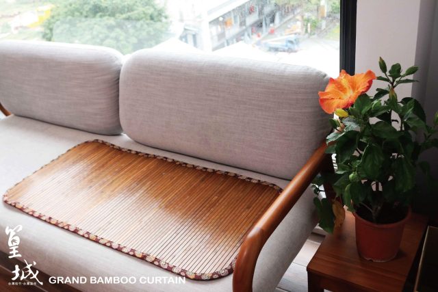 沙發專用涼蓆椅墊〔雙人坐沙發椅墊2人坐/炭化款〕椅套、寵物墊，台灣桂竹和風精緻布
