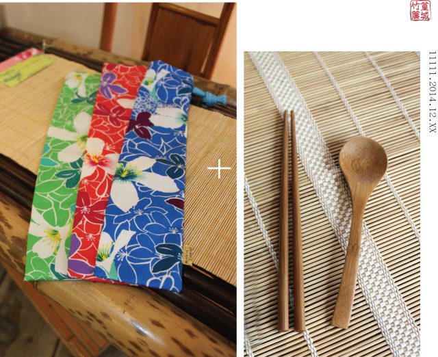 台灣製作〔油桐花款-小〕伴手禮、禮品、環保餐具組、婚禮小物